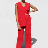 Melina Knit Pants RED