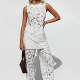 Isla Lace Top WHITE