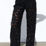 Isla Lace Pants BLACK