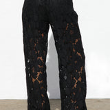 Isla Lace Pants BLACK