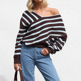 Deanna Knit Top BLUE/BROWN