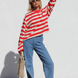 Brighton Long Sleeve Top RED