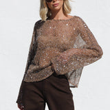Sophia Sequin Top BRONZE
