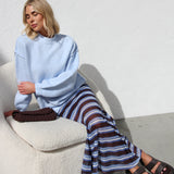 Azure Stripe Skirt