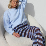 Azure Stripe Skirt