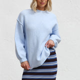 Azure Stripe Skirt