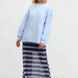 Azure Stripe Skirt