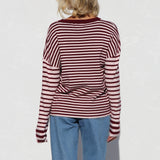 Rebecca Stripe Knit Top PINK