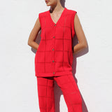 Melina Knit Pants RED