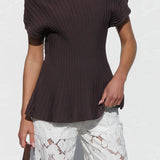 Leslie Knit Top Chocolate