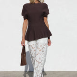 Leslie Knit Top Chocolate