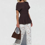 Leslie Knit Top Chocolate