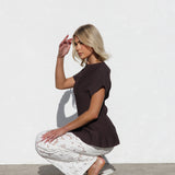 Leslie Knit Top Chocolate