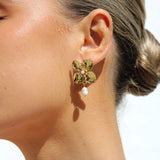 Sian Floral Pearl Earrings