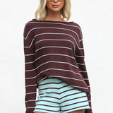 Bea Knit Set CHOC/AQUA