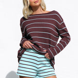 Bea Knit Set CHOC/AQUA