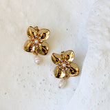Sian Floral Pearl Earrings