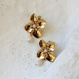 Sian Floral Pearl Earrings