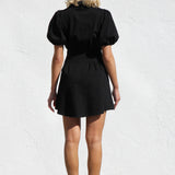 Amelie Denim Dress BLACK