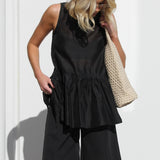 Marlowe Peplum Top BLACK
