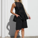 Marlowe Peplum Top BLACK