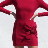 Mandy Mini Dress MAROON