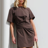 Esme Mini Dress CHOCOLATE