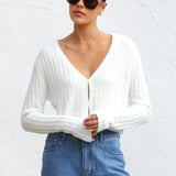 Joline Knit Cardigan WHITE