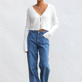 Joline Knit Cardigan WHITE