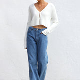 Joline Knit Cardigan WHITE