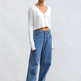 Joline Knit Cardigan WHITE