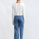 Joline Knit Cardigan WHITE