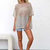 Imelda Sequin Top BEIGE