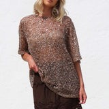 Imelda Sequin Top BRONZE