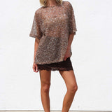 Imelda Sequin Top BRONZE