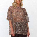Imelda Sequin Top BRONZE