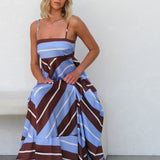 Bailey Dress BLUE/BROWN