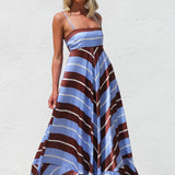 Bailey Dress BLUE/BROWN