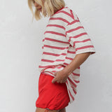 Mimi Stripe Tee RED
