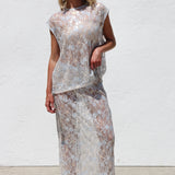 Vivienne Sequin Lace Skirt