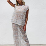 Vivienne Sequin Lace Skirt