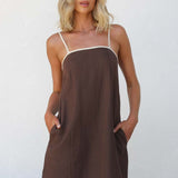 Paige Mini Dress BROWN