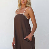 Paige Mini Dress BROWN
