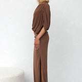 Marielle Maxi Dress CHOCOLATE