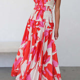 Scarlet Bloom Maxi Dress