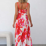 Scarlet Bloom Maxi Dress