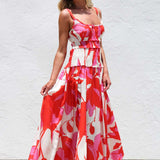 Scarlet Bloom Maxi Dress