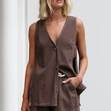 Casey Denim Set CHOCOLATE