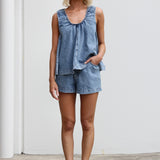 Kaori Denim Top