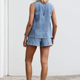 Kaori Denim Top